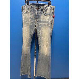 True Religion Mens Light Wash Flared Jeans Size 38 NWT Made In USA